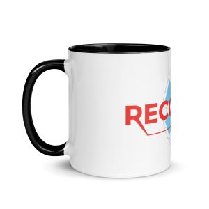 white ceramic mug with color inside black oz left aabebd